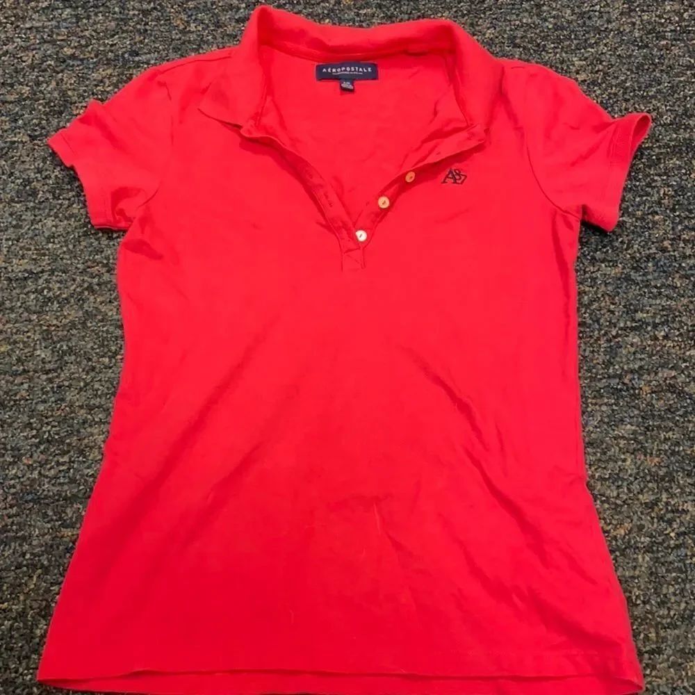 Aeropostale Pink Polo Top sz. L